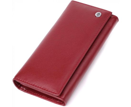 Купить Вместительный женский кошелек из натуральной кожи ST Leather 23089 Бордовый, фото , характеристики, отзывы