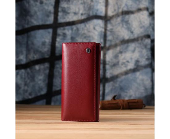 Купить Вместительный женский кошелек из натуральной кожи ST Leather 23089 Бордовый, фото , изображение 9, характеристики, отзывы