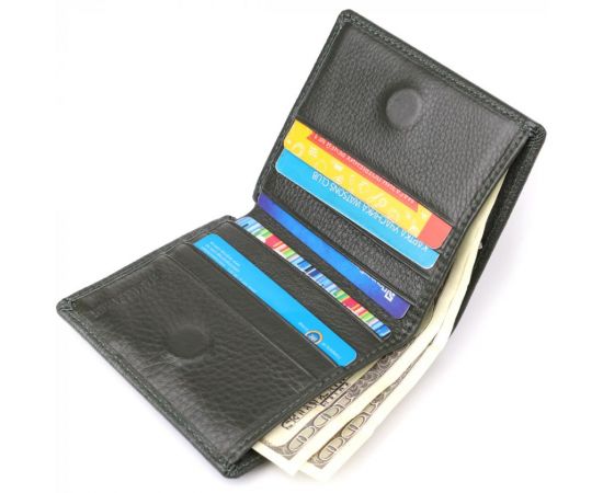 Купить Женский кошелек на магните из натуральной кожи ST Leather 23093 Зеленый, фото , изображение 6, характеристики, отзывы