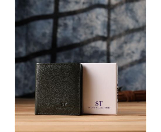 Купить Женский кошелек на магните из натуральной кожи ST Leather 23093 Зеленый, фото , изображение 10, характеристики, отзывы