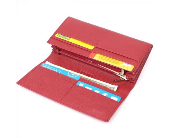 Купить Женский вместительный кошелек из натуральной кожи ST Leather 23096 Красный, фото , изображение 7, характеристики, отзывы