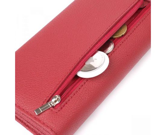 Купить Женский вместительный кошелек из натуральной кожи ST Leather 23096 Красный, фото , изображение 8, характеристики, отзывы