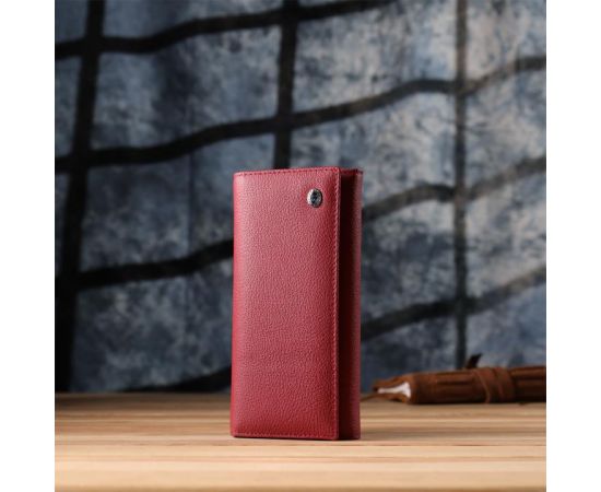 Купить Женский вместительный кошелек из натуральной кожи ST Leather 23096 Красный, фото , изображение 9, характеристики, отзывы
