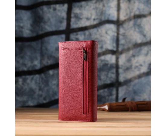 Купить Женский вместительный кошелек из натуральной кожи ST Leather 23096 Красный, фото , изображение 10, характеристики, отзывы
