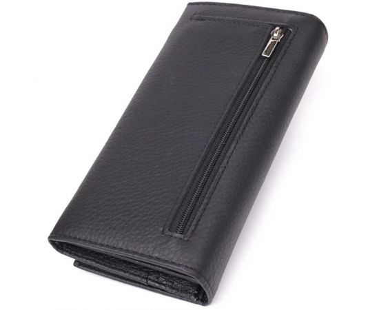 Купить Вместительный кошелек для женщин из натуральной кожи ST Leather 23097 Черный, фото , изображение 2, характеристики, отзывы
