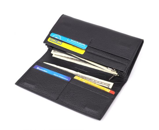 Купить Вместительный кошелек для женщин из натуральной кожи ST Leather 23097 Черный, фото , изображение 6, характеристики, отзывы