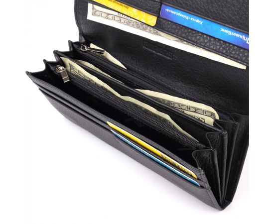 Купить Вместительный кошелек для женщин из натуральной кожи ST Leather 23097 Черный, фото , изображение 7, характеристики, отзывы
