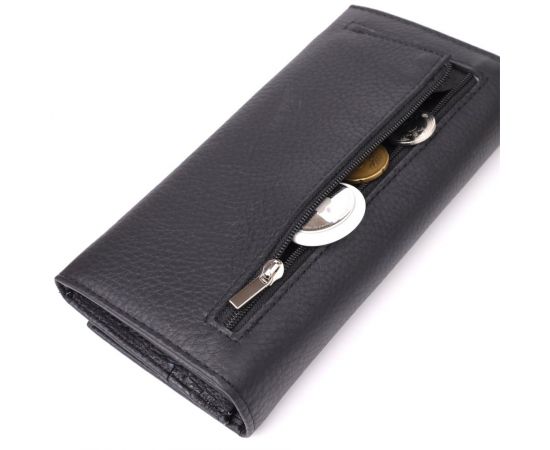 Купить Вместительный кошелек для женщин из натуральной кожи ST Leather 23097 Черный, фото , изображение 8, характеристики, отзывы