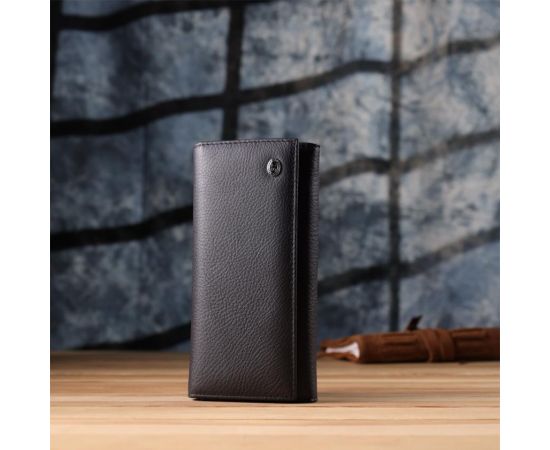 Купить Вместительный кошелек для женщин из натуральной кожи ST Leather 23097 Черный, фото , изображение 9, характеристики, отзывы