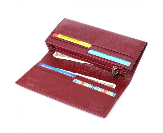 Купить Практичный кошелек для женщин из натуральной кожи ST Leather 23098 Бордовый, фото , изображение 6, характеристики, отзывы