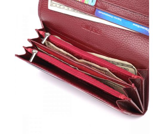 Купить Практичный кошелек для женщин из натуральной кожи ST Leather 23098 Бордовый, фото , изображение 7, характеристики, отзывы