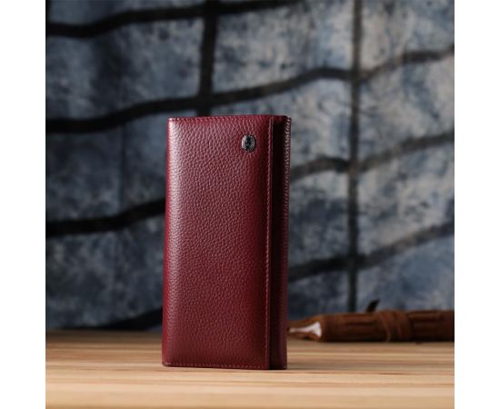 Купить Практичный кошелек для женщин из натуральной кожи ST Leather 23098 Бордовый, фото , изображение 9, характеристики, отзывы