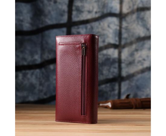 Купить Практичный кошелек для женщин из натуральной кожи ST Leather 23098 Бордовый, фото , изображение 10, характеристики, отзывы
