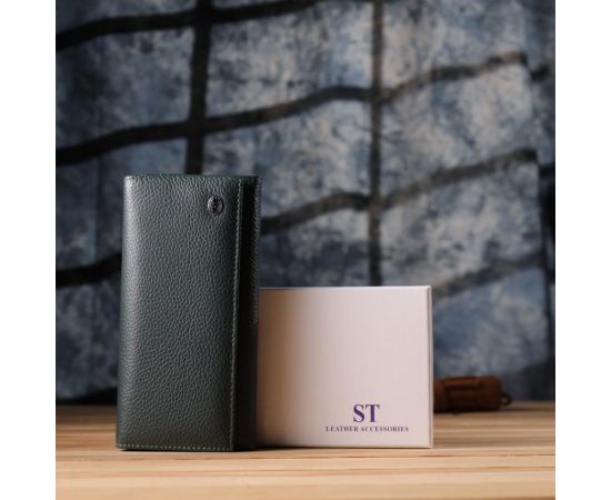 Купить Модный кошелек для женщин из натуральной кожи ST Leather 23099 Зеленый, фото , изображение 11, характеристики, отзывы
