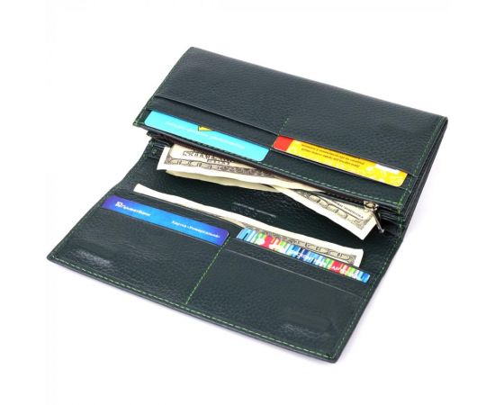 Купить Модный кошелек для женщин из натуральной кожи ST Leather 23099 Зеленый, фото , изображение 6, характеристики, отзывы