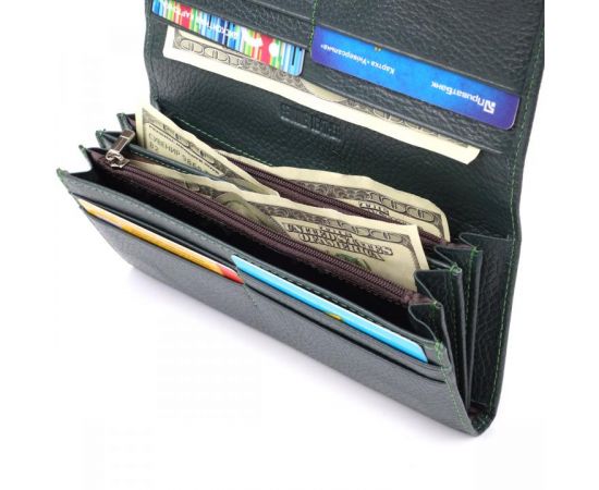 Купить Модный кошелек для женщин из натуральной кожи ST Leather 23099 Зеленый, фото , изображение 7, характеристики, отзывы