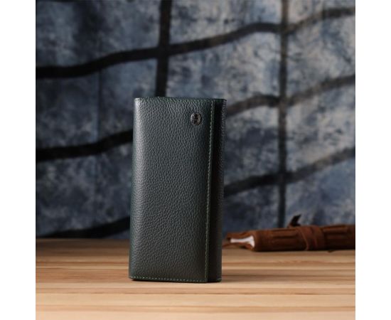 Купить Модный кошелек для женщин из натуральной кожи ST Leather 23099 Зеленый, фото , изображение 9, характеристики, отзывы