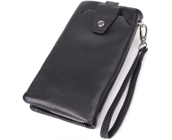 Купить Женский кожаный кошелек-клатч с отделением под телефон ST Leather 23101 Черный, фото , изображение 2, характеристики, отзывы