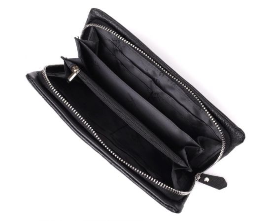 Купить Женский кожаный кошелек-клатч с отделением под телефон ST Leather 23101 Черный, фото , изображение 5, характеристики, отзывы