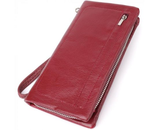 Купить Кожаный женский кошелек-клатч с отделением под телефон ST Leather 23102 Бордовый, фото , характеристики, отзывы