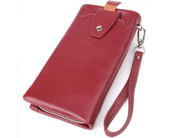 Купить Кожаный женский кошелек-клатч с отделением под телефон ST Leather 23102 Бордовый, фото , изображение 2, характеристики, отзывы