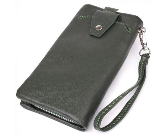 Купить Стильный кошелек-клатч для женщин с отделением под телефон ST Leather 23103 Зеленый, фото , изображение 2, характеристики, отзывы