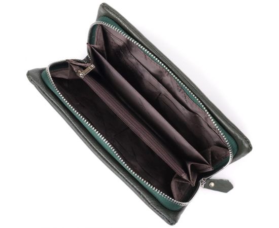 Купить Стильный кошелек-клатч для женщин с отделением под телефон ST Leather 23103 Зеленый, фото , изображение 5, характеристики, отзывы