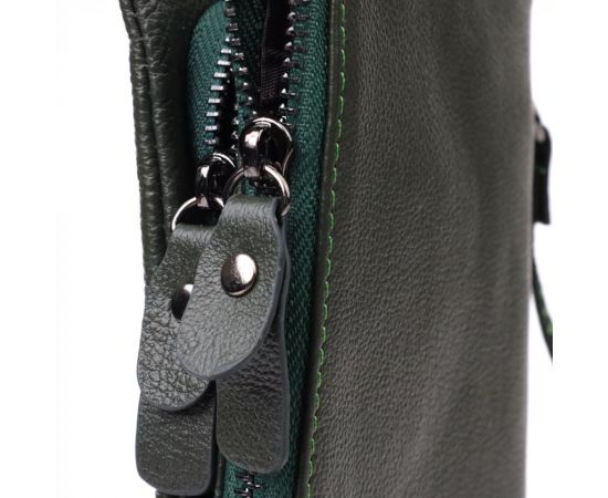 Купить Удобный кошелек для женщин с кистевым ремнем из натуральной кожи ST Leather 23104 Зеленый, фото , изображение 7, характеристики, отзывы