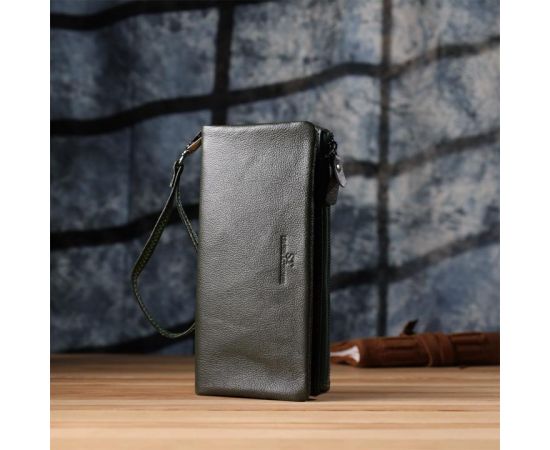 Купить Удобный кошелек для женщин с кистевым ремнем из натуральной кожи ST Leather 23104 Зеленый, фото , изображение 9, характеристики, отзывы