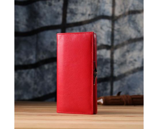 Купить Красивый кошелек для женщин с монетницей из натуральной кожи ST Leather 23105 Красный, фото , изображение 10, характеристики, отзывы