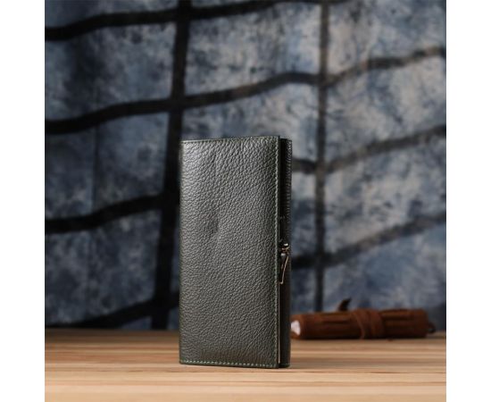 Купить Стильный кошелек для женщин с монетницей из натуральной кожи ST Leather 23106 Зеленый, фото , изображение 9, характеристики, отзывы
