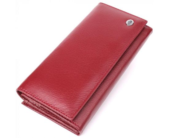 Купить Элегантный кошелек для женщин с монетницей из натуральной кожи ST Leather 23107 Бордовый, фото , характеристики, отзывы