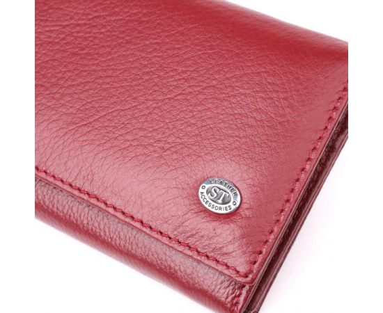 Купить Элегантный кошелек для женщин с монетницей из натуральной кожи ST Leather 23107 Бордовый, фото , изображение 5, характеристики, отзывы