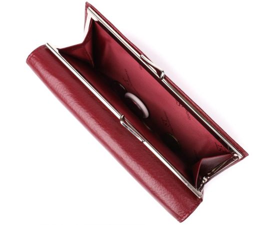 Купить Элегантный кошелек для женщин с монетницей из натуральной кожи ST Leather 23107 Бордовый, фото , изображение 8, характеристики, отзывы