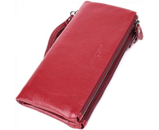 Купить Кожаный кошелек на три отделения для женщин ST Leather 23108 Бордовый, фото , характеристики, отзывы