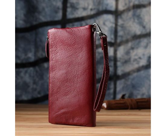 Купить Кожаный кошелек на три отделения для женщин ST Leather 23108 Бордовый, фото , изображение 10, характеристики, отзывы