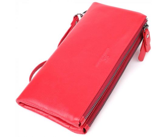 Купить Женский кожаный кошелек на три отделения ST Leather 23109 Красный, фото , характеристики, отзывы