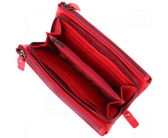 Купить Женский кожаный кошелек на три отделения ST Leather 23109 Красный, фото , изображение 6, характеристики, отзывы