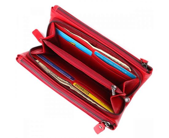 Купить Женский кожаный кошелек на три отделения ST Leather 23109 Красный, фото , изображение 7, характеристики, отзывы