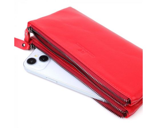 Купить Женский кожаный кошелек на три отделения ST Leather 23109 Красный, фото , изображение 8, характеристики, отзывы