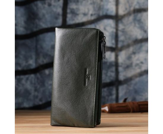 Купить Красивый кожаный кошелек на три отделения ST Leather 23110 Зеленый, фото , изображение 9, характеристики, отзывы