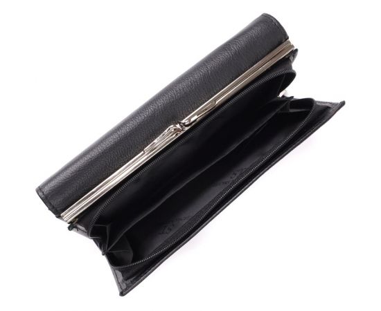 Купить Функциональный женский кошелек на магнитах из натуральной кожи ST Leather 23112 Черный, фото , изображение 8, характеристики, отзывы