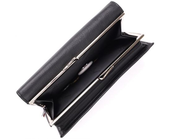 Купить Функциональный женский кошелек на магнитах из натуральной кожи ST Leather 23112 Черный, фото , изображение 9, характеристики, отзывы