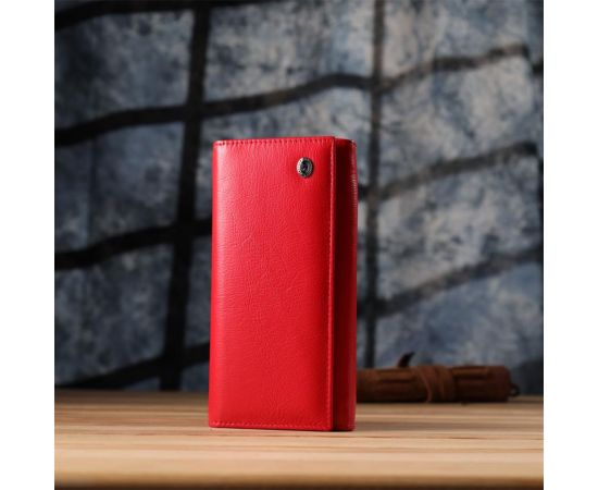 Купить Яркий женский кошелек на магнитах из натуральной кожи ST Leather 23114 Красный, фото , изображение 11, характеристики, отзывы