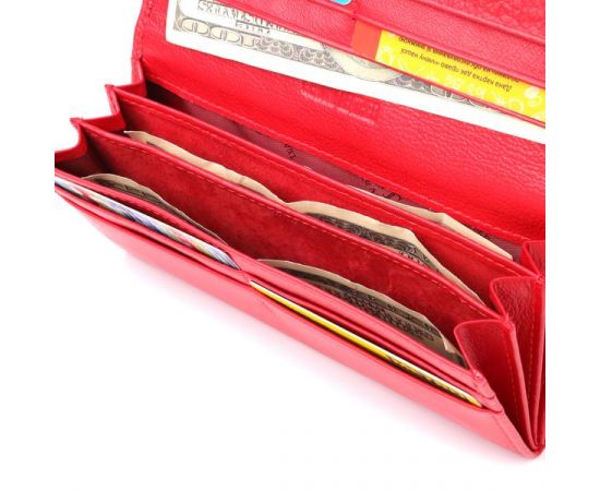 Купить Яркий женский кошелек на магнитах из натуральной кожи ST Leather 23114 Красный, фото , изображение 8, характеристики, отзывы