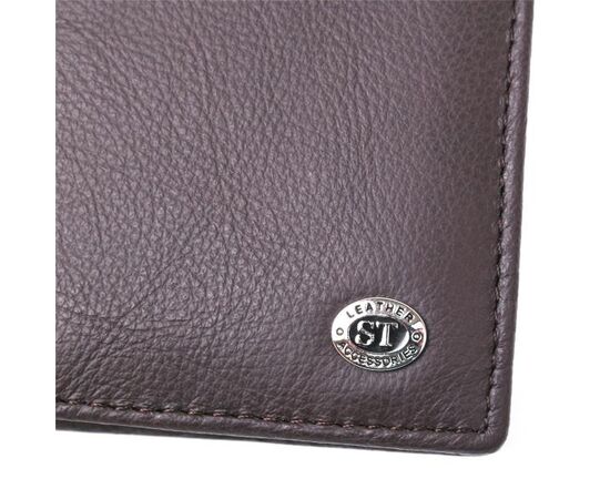 Купить Мужской купюрник ST Leather 18368 (ST148) функциональный Коричневый, Коричневый, фото , изображение 5, характеристики, отзывы