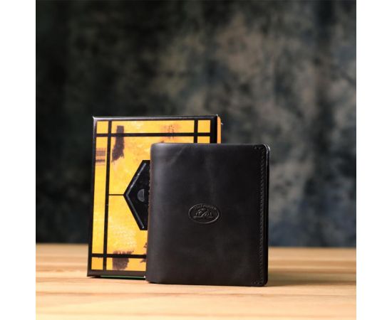 Купить Мужской вертикальный кошелек из матовой натуральной кожи Tony Perotti 20832_1 (1165 nero) Черный, фото , изображение 11, характеристики, отзывы