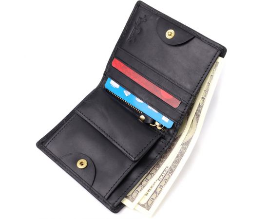 Купить Мужской вертикальный кошелек из матовой натуральной кожи Tony Perotti 20832_1 (1165 nero) Черный, фото , изображение 7, характеристики, отзывы