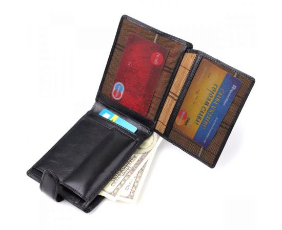 Придбати Бумажник мужской из гладкой натуральной кожи Tony Perotti 20853_1 (396A-Q nero) Черный, image , зображення 8, характеристики, відгуки