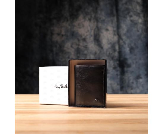 Придбати Небольшой бумажник для мужчин из глянцевой натуральной кожи Tony Perotti 20898_1 (3549 nero) Черный, image , зображення 10, характеристики, відгуки